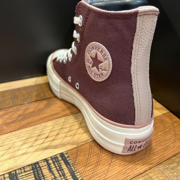 Converse Chuck Taylor All Star Lift Platform High Dark Wine Women's Sneakers - Picture 5 of 5
